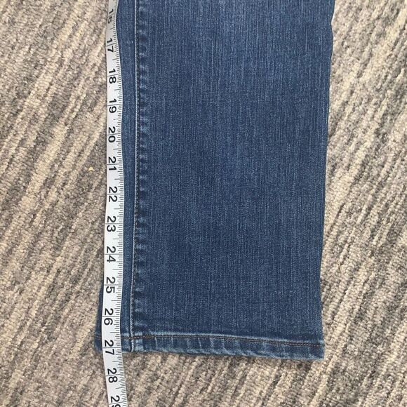 Chaps Denim Womens Size 6 Straight Leg Jeans Blue Low Rise Embroidered Stretch - Picture 6 of 7